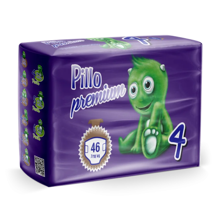 Pillo Premium Pannolini Maxi Taglia 4 7-18 Kg 46 Pezzi
