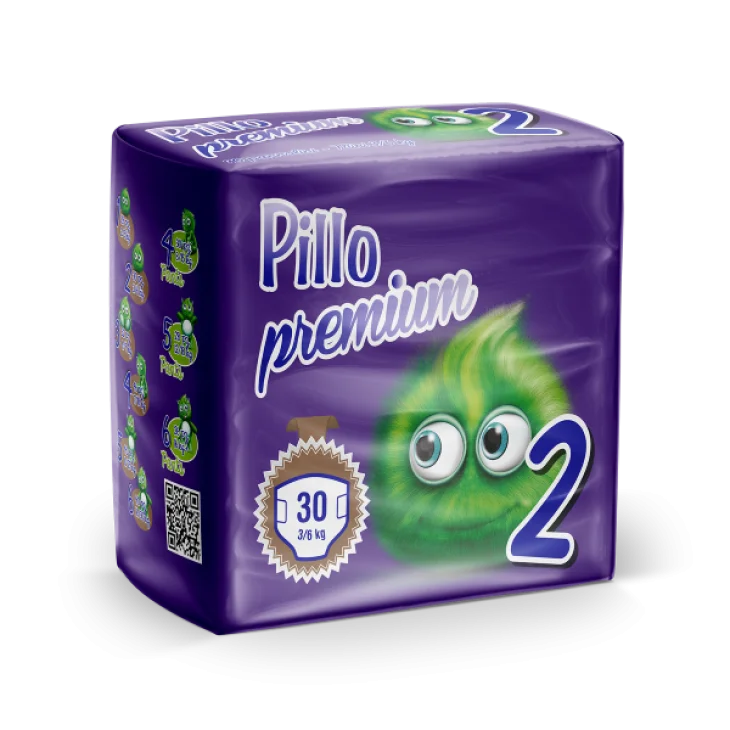 Pillo Premium Pannolini Mini Taglia 2 3-6 Kg 30 Pezzi