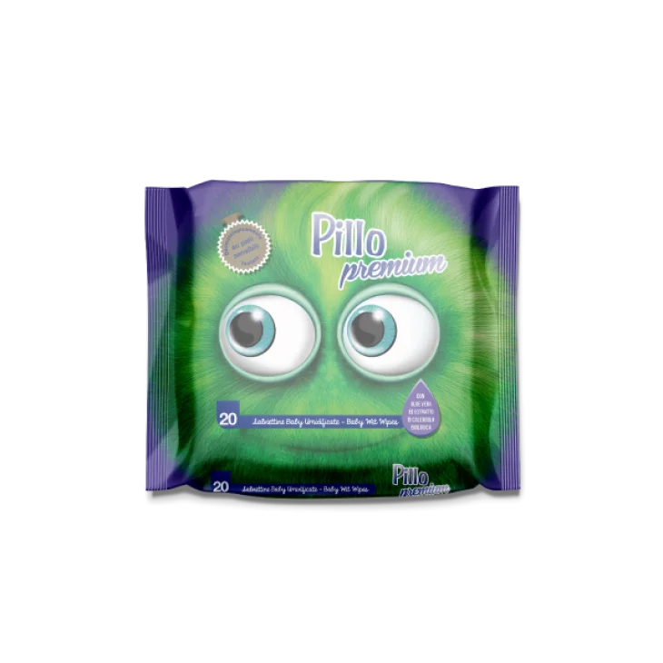 Pillo Premium Salviette Igienizzanti Baby Umidificate 20 Pezzi