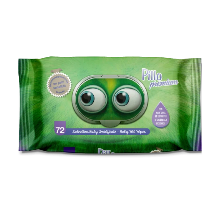 Pillo Premium Salviette Igienizzanti Baby Umidificate 72 Pezzi