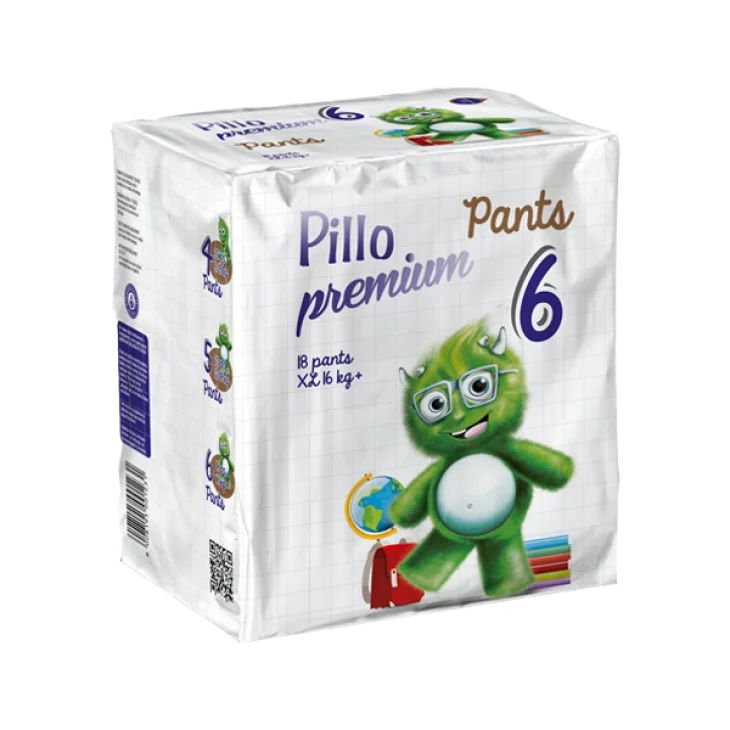 Pillo Premium Pants Pannolini a Mutandina XL Taglia 6 16+ Kg 18 Pezzi