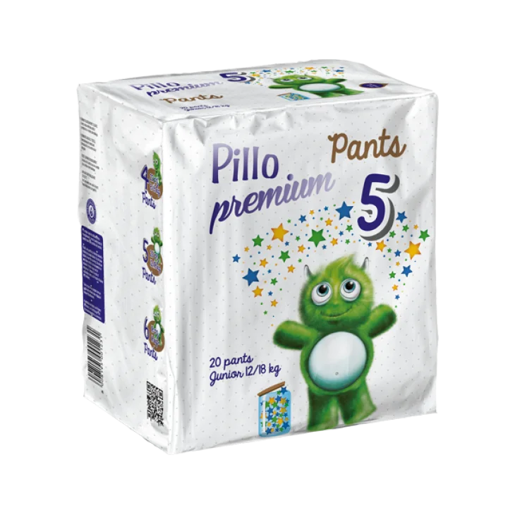 Pillo Premium Pants Pannolini a Mutandina Junior Taglia 5 12-18 Kg 20 Pezzi