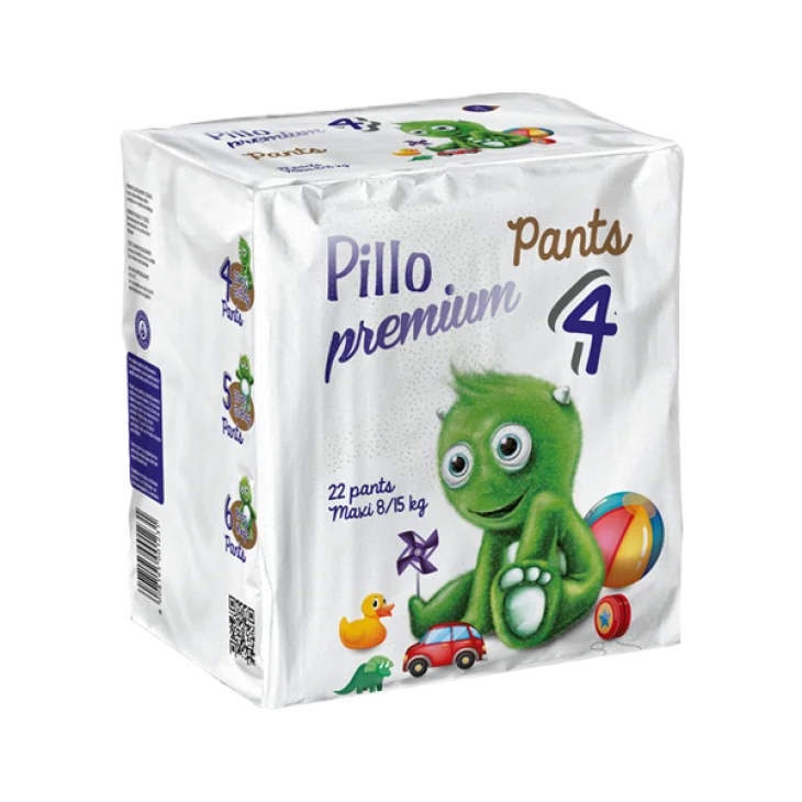 Pillo Premium Pants Pannolini a Mutandina Maxi Taglia 4 8-15 Kg 22 Pezzi