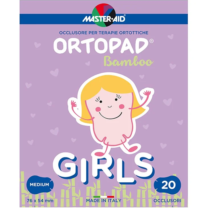 Master Aid Ortopad Girls Cerotto Occlusore Medium (76x54 mm) 20 pezzi