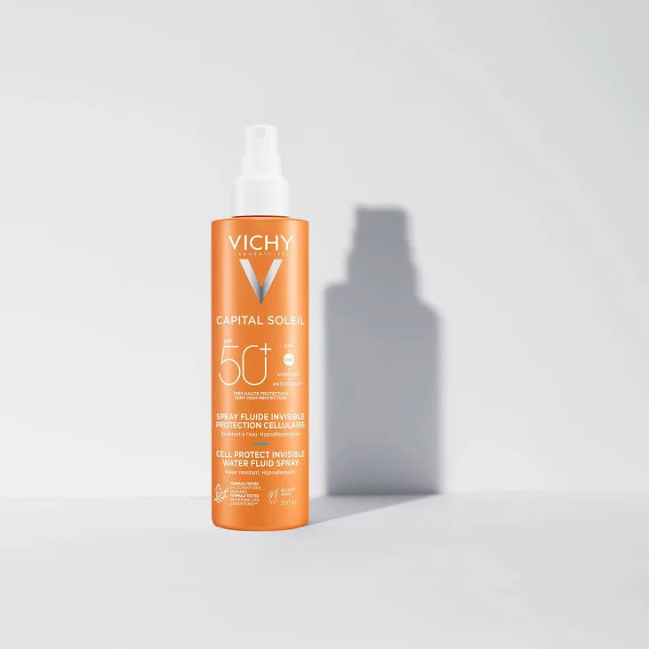 Vichy Capital Soleil Cell Protect Fluido Ultra Leggero Spray Protezione Alta Spf 50+ 200 ml