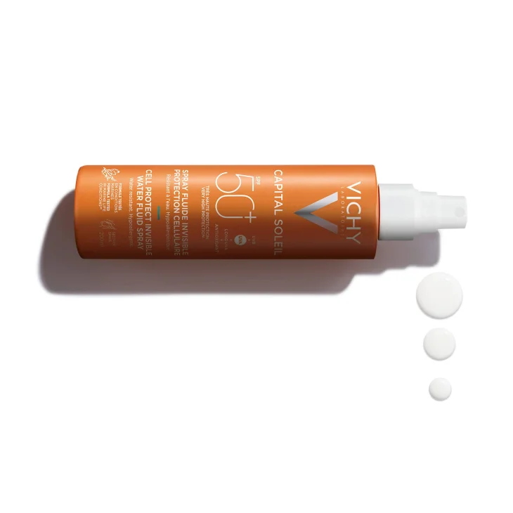Vichy Capital Soleil Cell Protect Fluido Ultra Leggero Spray Protezione Alta Spf 50+ 200 ml