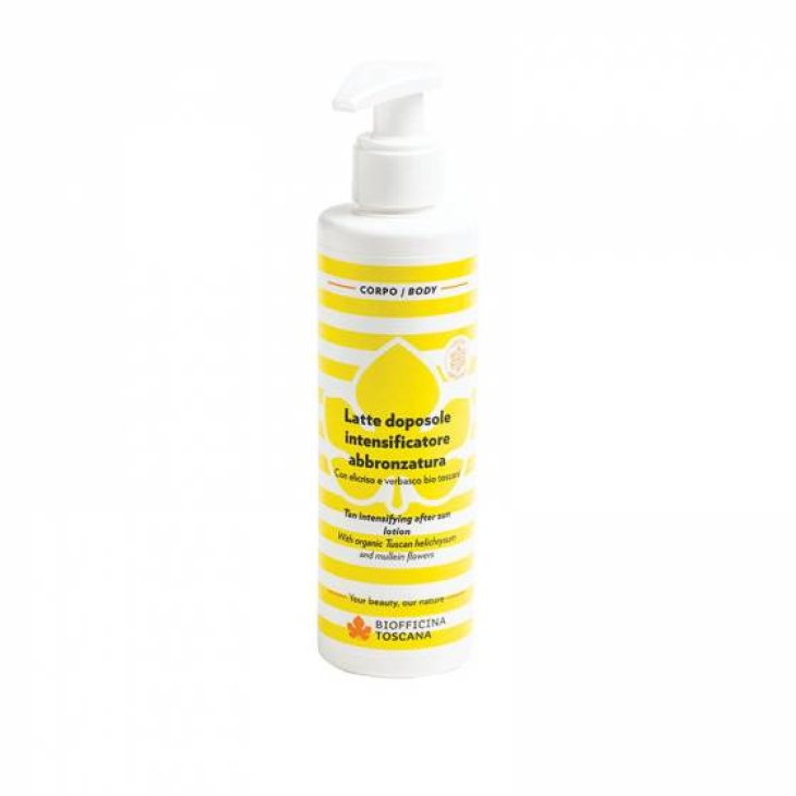 Biofficina Toscana Latte Doposole Corpo Naturale con Intensificatore dell' Abbronzatura 200 ml