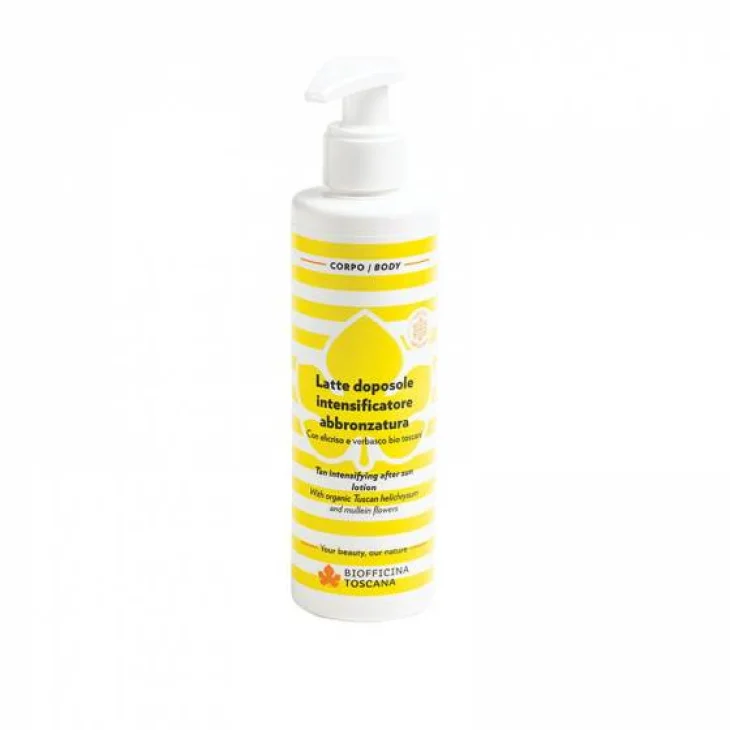 Biofficina Toscana Latte Doposole Corpo Naturale con Intensificatore dell' Abbronzatura 200 ml