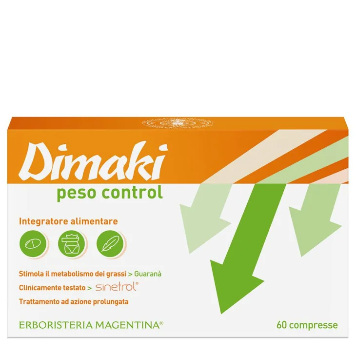 Erboristeria Magentina Dimakì Peso Control Integratore Stimolatore Metabolismo 60 compresse