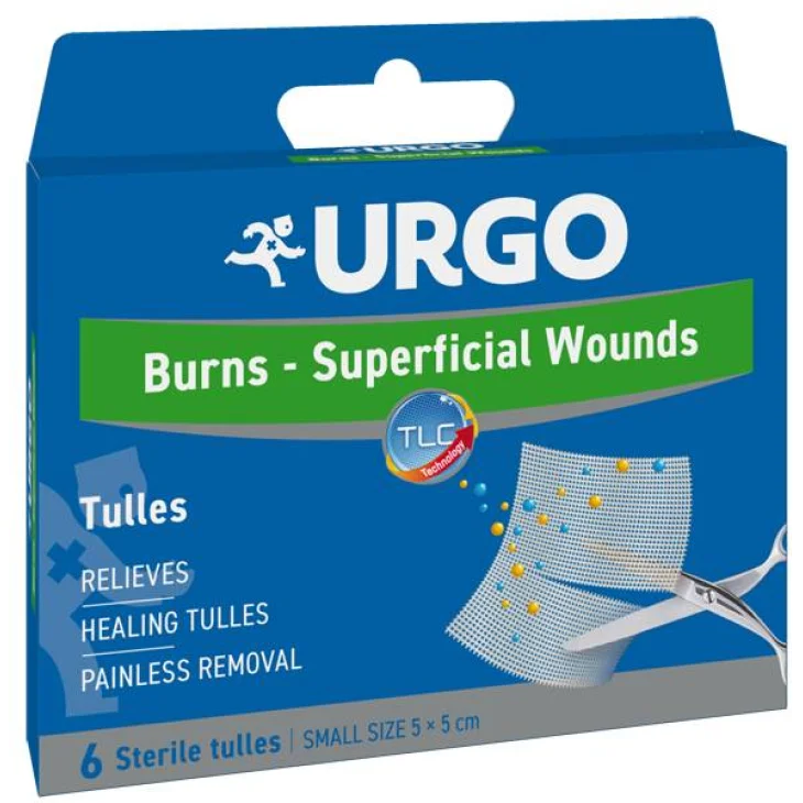 Urgo Ustioni e Ferite Superficiali Garza 5x5 cm 6 pezzi