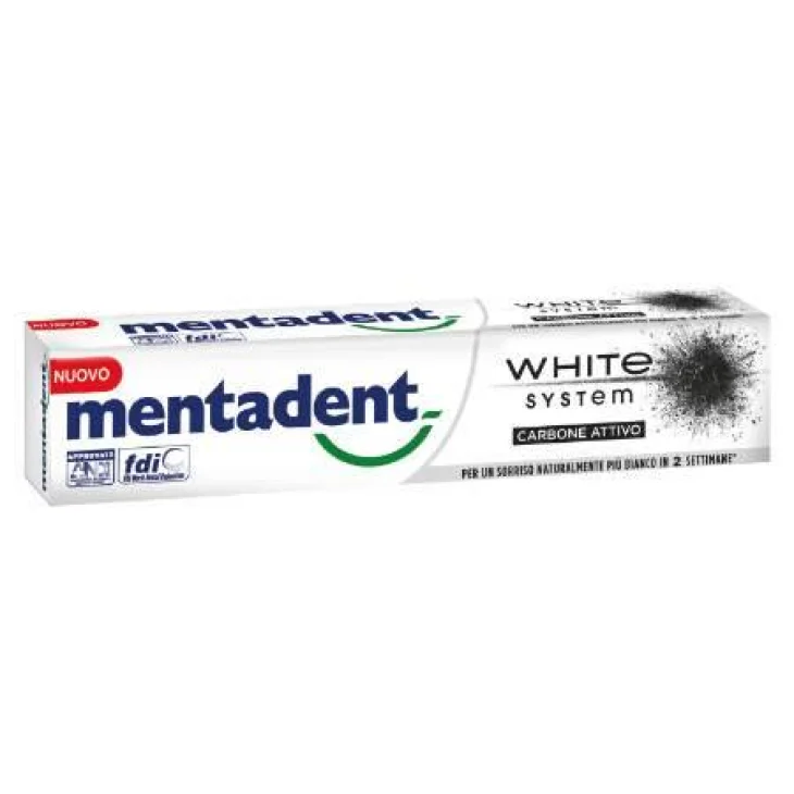 Mentadent White System Dentifricio Carbone Attivo 75 ml