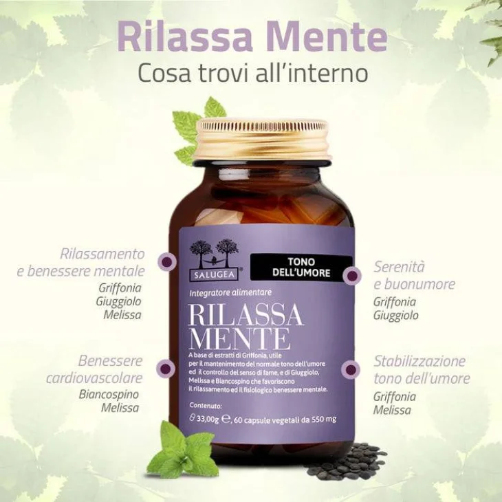 Salugea Rilassa Mente Integratore per il Relax 60 capsule