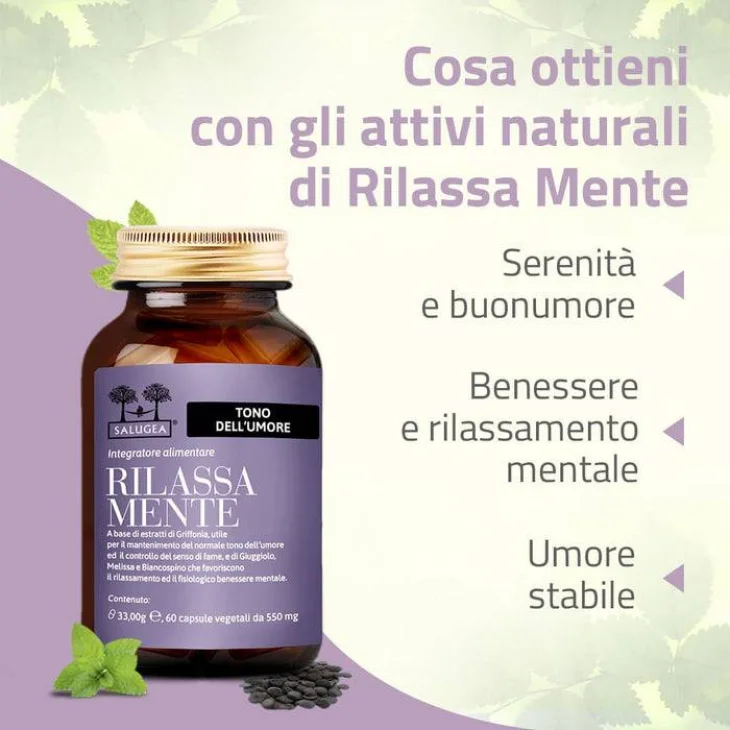 Salugea Rilassa Mente Integratore per il Relax 60 capsule
