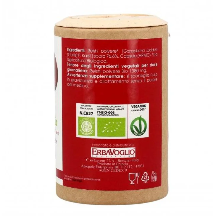 ErbaVoglio Reishi Bio Integratore Difese Immunitarie 90 capsule