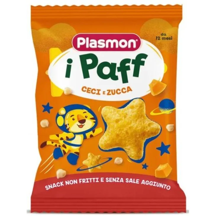 Plasmon i Paff Stelline Ceci e Zucca Snack per Bambini 15 g