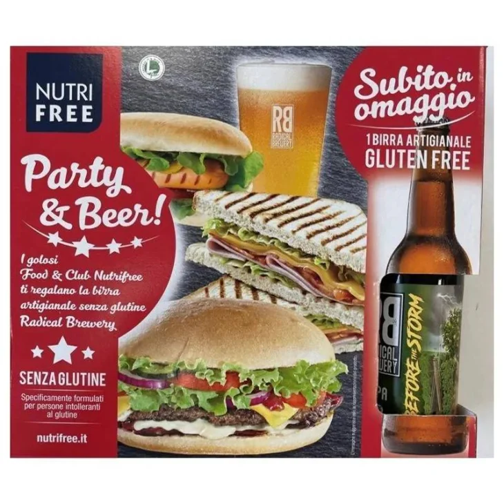 NUTRIFREE BOX PROMO A FOOD&CLUB 2 NUTRIFREE AMERICAN SANDWICH 240 G + 2 NUTRIFREE PANINO HOT DOG 65 G + 1 NUTRIFREE HAMBURGER 20
