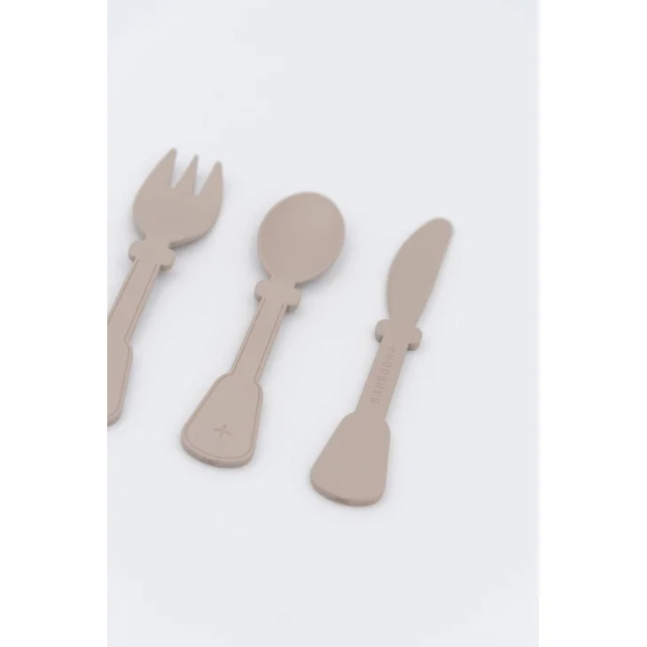 Bamboom Set Pappa Piatto, Scodella, Bicchiere, Posate Azzurro Ghiaccio