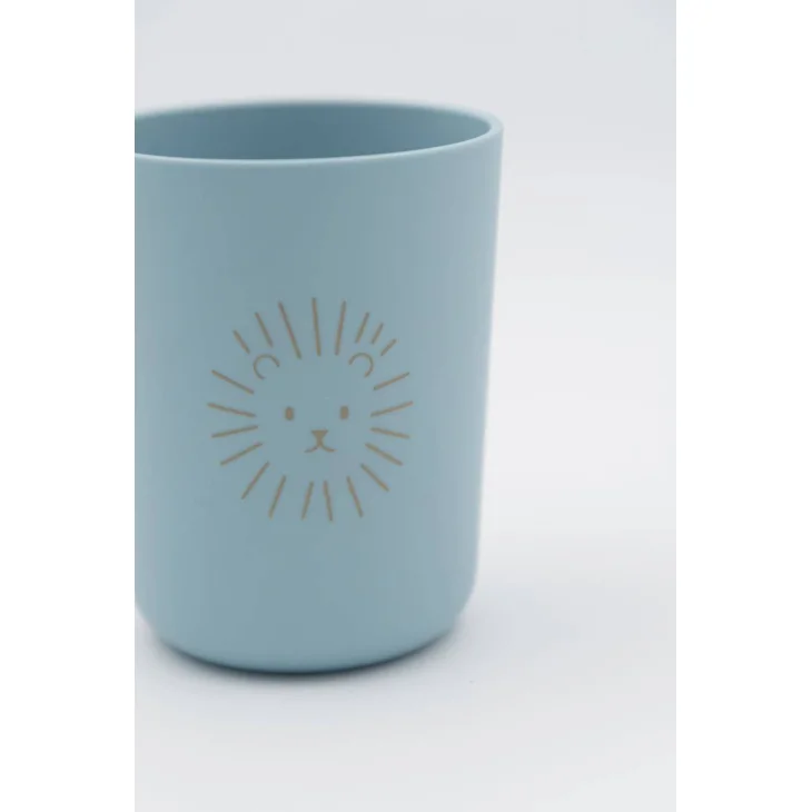 Bamboom Set Pappa Piatto, Scodella, Bicchiere, Posate Azzurro Ghiaccio