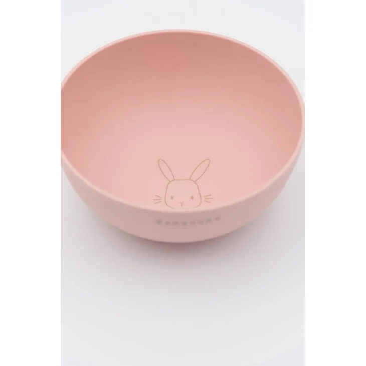 Bamboom Set Pappa Piatto, Scodella, Bicchiere, Posate Rosa