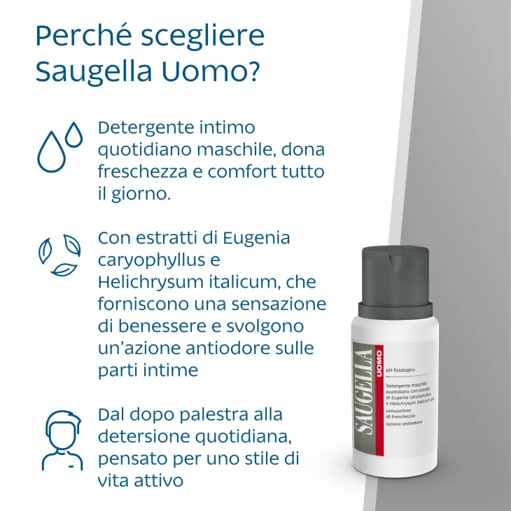 Saugella Detergente Intimo Uomo 200 ml