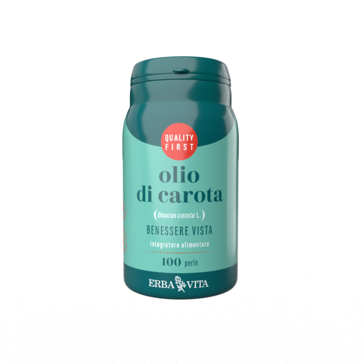 Erba Vita Olio di Carota Integratore Naturale per la Vista 100 Perle