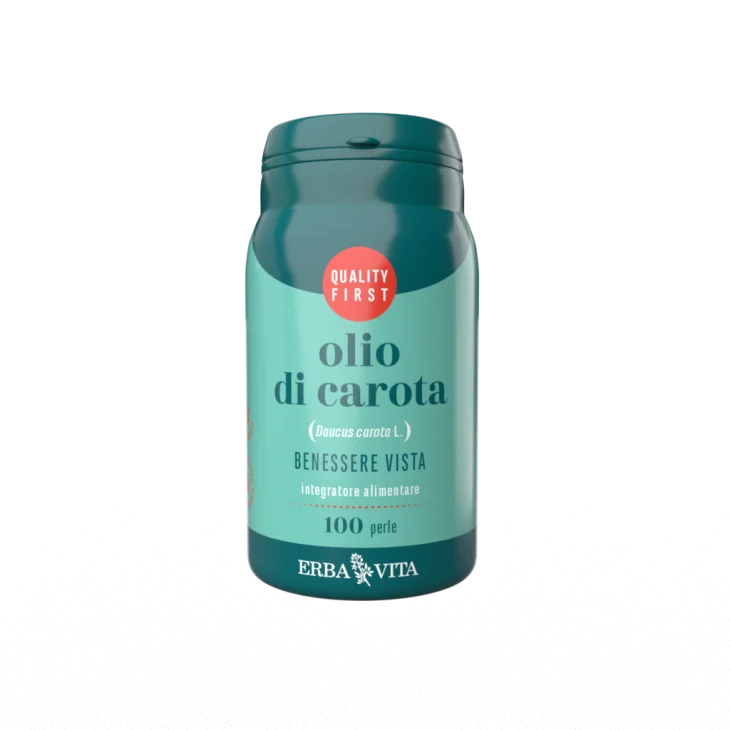 Erba Vita Olio di Carota Integratore Naturale per la Vista 100 Perle