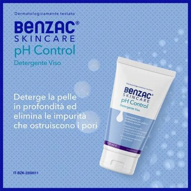Benzac Skincare Ph Control Detergente Viso per Pelle con Acne 150 ml