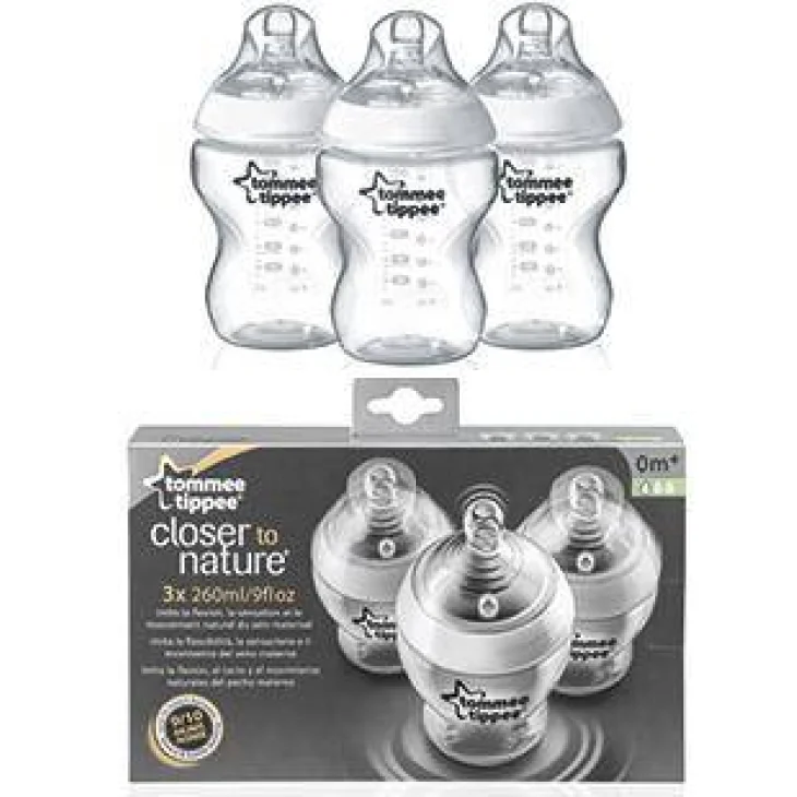 TOMMEE TIPPEE 260ML BIBERON 3 PEZZI
