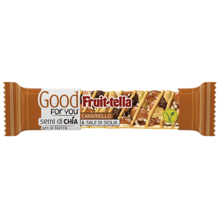 Fruittella Good For You Barretta Semi Di Chia Caramello & Sale Di Sicilia 36 G