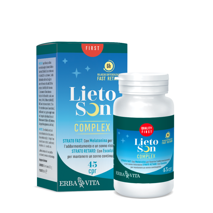 Erba Vita Lietoson Complex Integratore per il Sonno ed il Rilassamento 45 Compresse Fast Retard