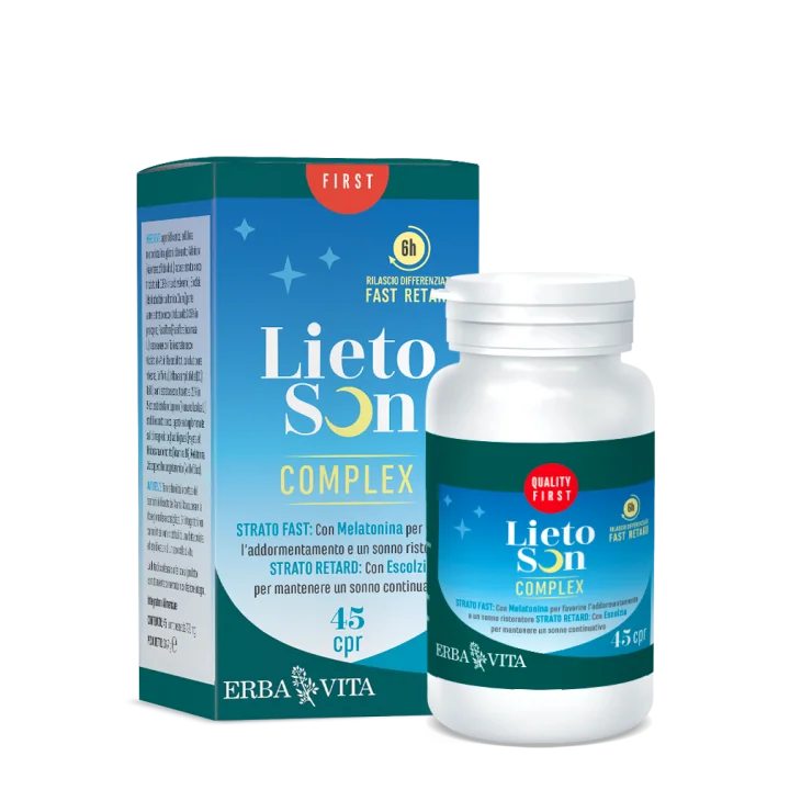 Erba Vita Lietoson Complex Integratore per il Sonno ed il Rilassamento 45 Compresse Fast Retard