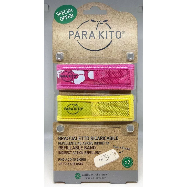 ParaKito Double Pack Adulti Bracciali Antizanzare Fantasie Assortite