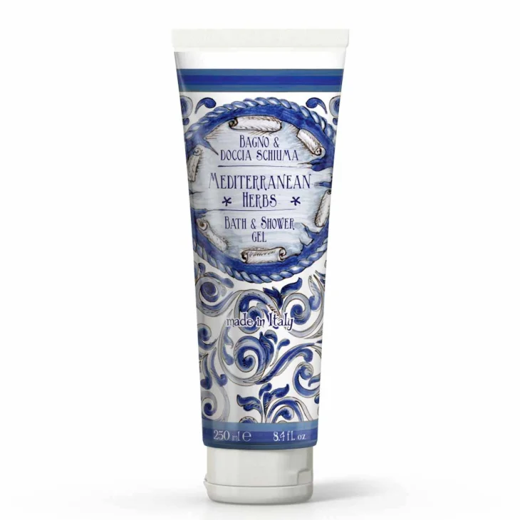 Maioliche Erbe del Mediterraneo Docciaschiuma Delicato In Tubo Mirto e Ginger 250 ml