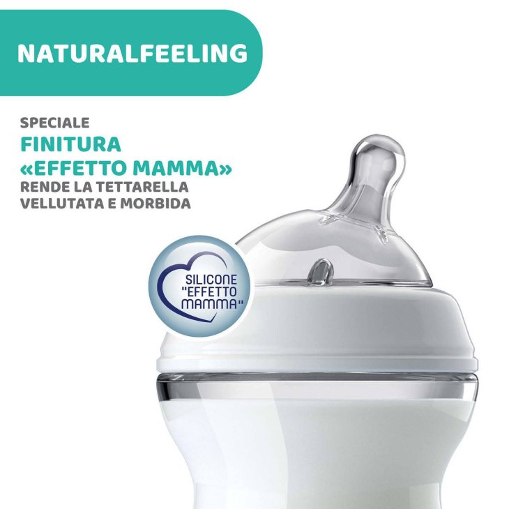 Chicco Biberon Natural Feeling Vetro 0M+ 250 ml