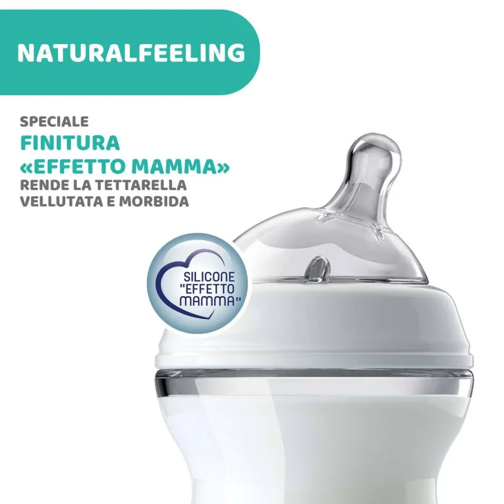 Chicco Biberon Natural Feeling Vetro 0M+ 250 ml