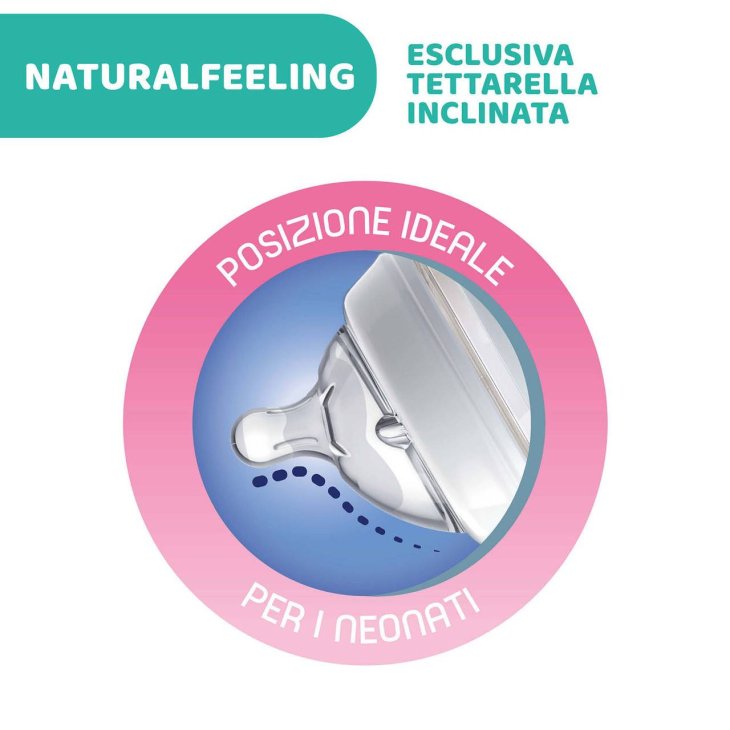 Chicco Biberon Natural Feeling Vetro 0M+ 250 ml