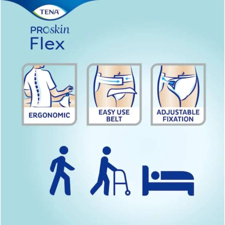 Tena Proskin Flex Super Pannolone a Cintura Per Incontinenza Large 30 Pezzi