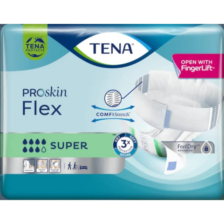 Tena Proskin Flex Super Pannolone a Cintura Per Incontinenza Large 30 Pezzi