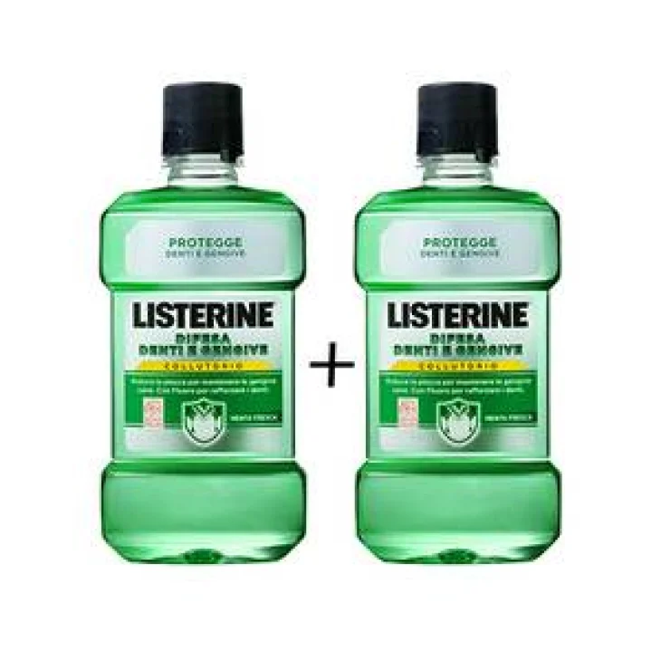 Listerine Collutorio Difesa Denti e Gengive Bipack 2x500 ml