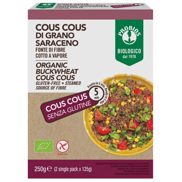 Probios Altri Cereali Cous Cous di Grano Saraceno Bio Senza Glutine 250 g
