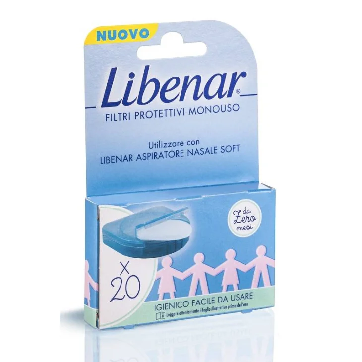 Libenar Aspiratore Nasale Soft Filtri di Ricambio 20 Pezzi