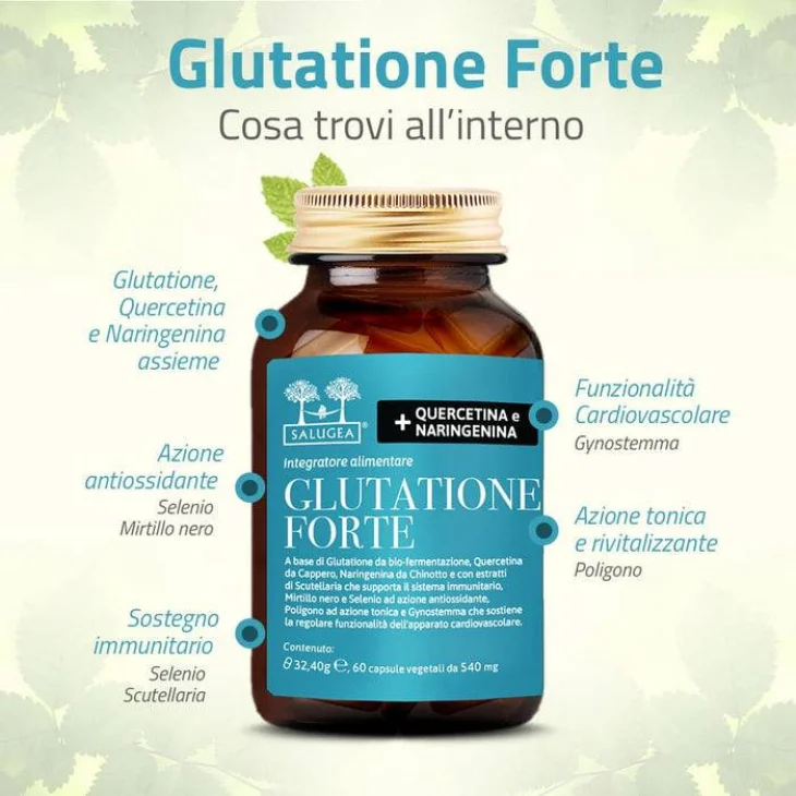 Salugea Glutatione Forte Integratore Antiossidante 60 Capsule