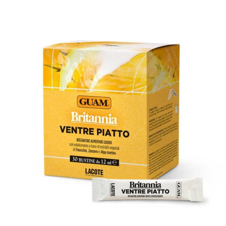 Guam Britannia Ventre Piatto Integratore Contro i Gas Intestinali 30 Bustine