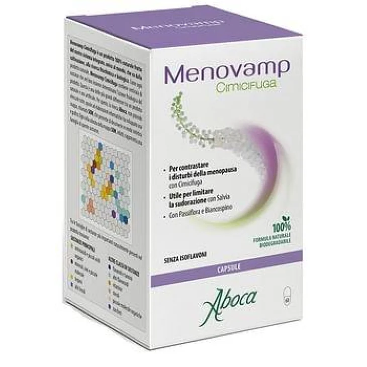 Menovamp Cimicifuga Integratore per la Donna in Menopausa 60 opercoli