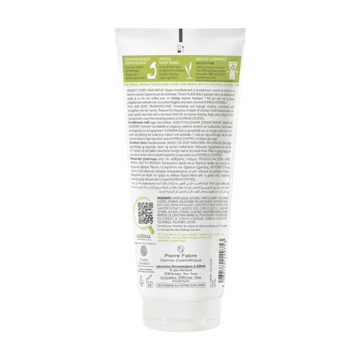 A-Derma Exomega Control Lozione Emolliente Anti Prurito 200 ml