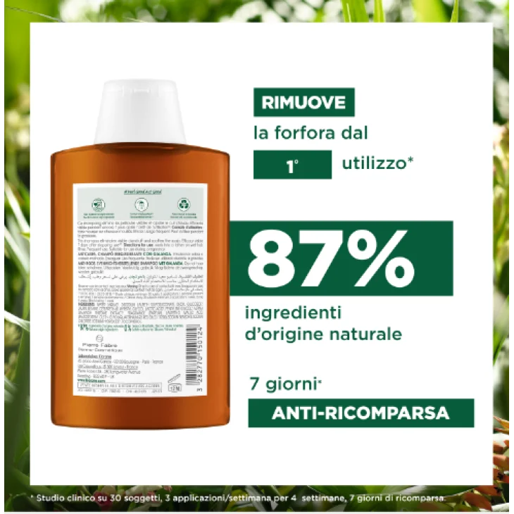 Klorane Shampoo Riequilibrante Antiforfora con Galanga 200 ml