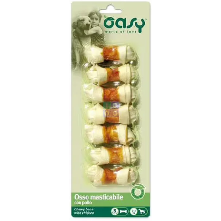 Oasy Osso masticabile con Pollo per cani Taglia S 7 pezzo