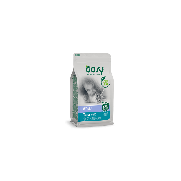 Oasy Lifestage Adult Cibo Secco per Gatti Gusto Tonno 1,5 kg
