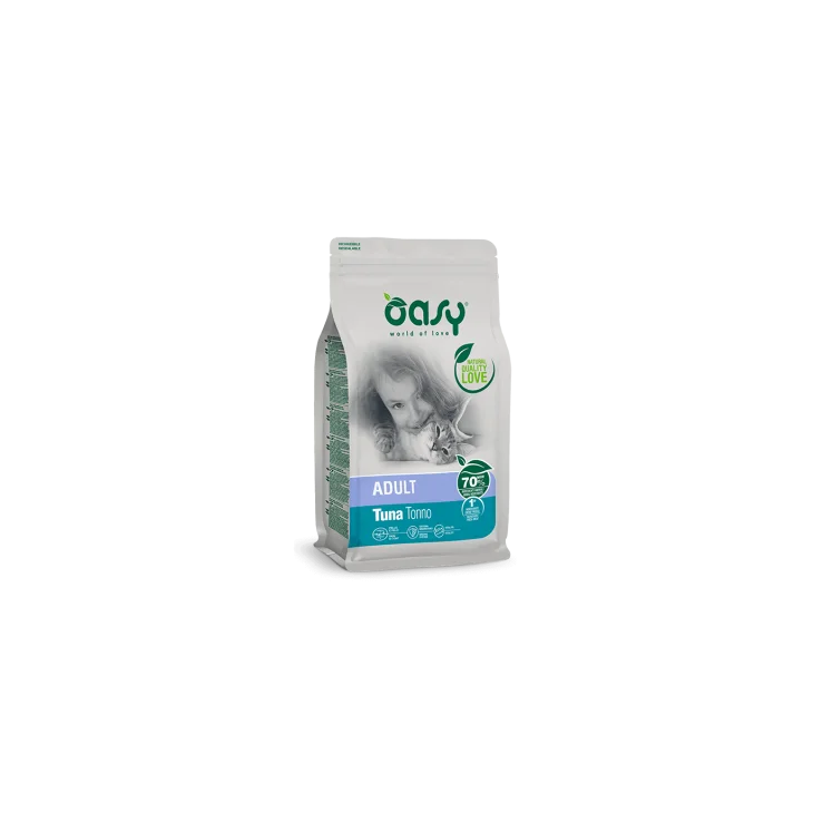 Oasy Lifestage Adult Cibo Secco per Gatti Gusto Tonno 1,5 kg