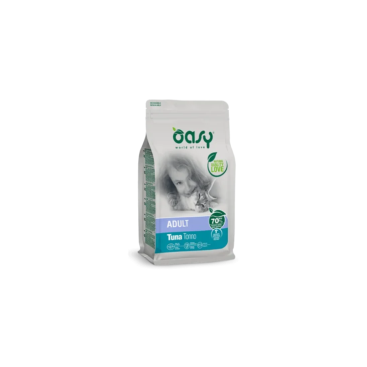 Oasy Lifestage Adult Cibo Secco per Gatti Gusto Tonno 300 g